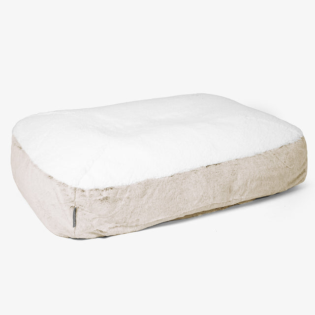 Sloucher Groot Hondenbed - Nepkonijnenbont Goudbruin 01