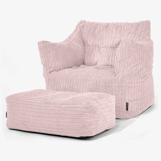 Victor Zitzakfauteuil - Corduroy Blozen Roze 02