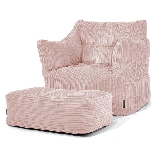 Victor Zitzakfauteuil - Corduroy Blozen Roze 02