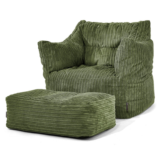 Victor Zitzakfauteuil - Corduroy Bosgroen 02