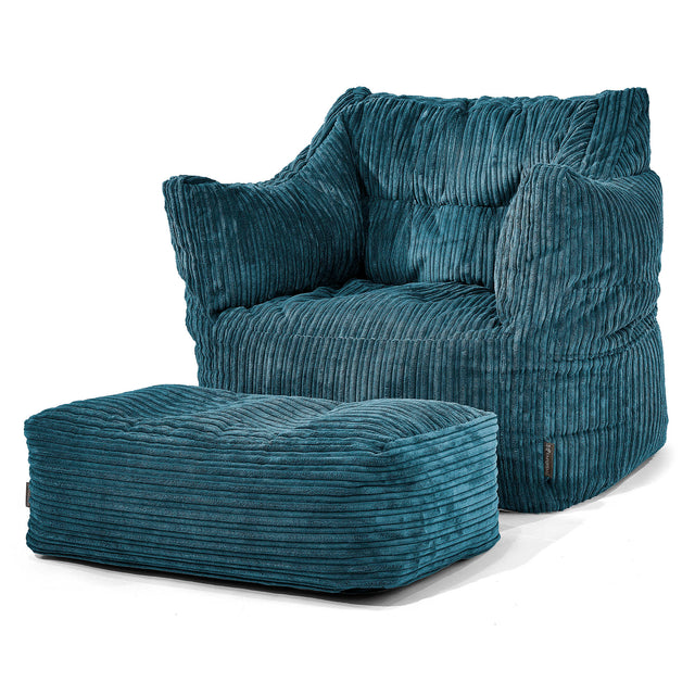 Victor Zitzakfauteuil - Corduroy Teal 02