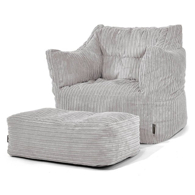 Victor Zitzakfauteuil - Corduroy Zilvergrijs 02