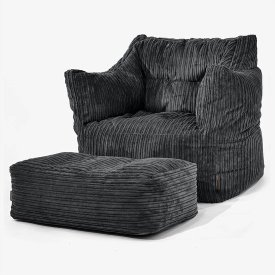 Victor Zitzakfauteuil - Corduroy Zwart 02