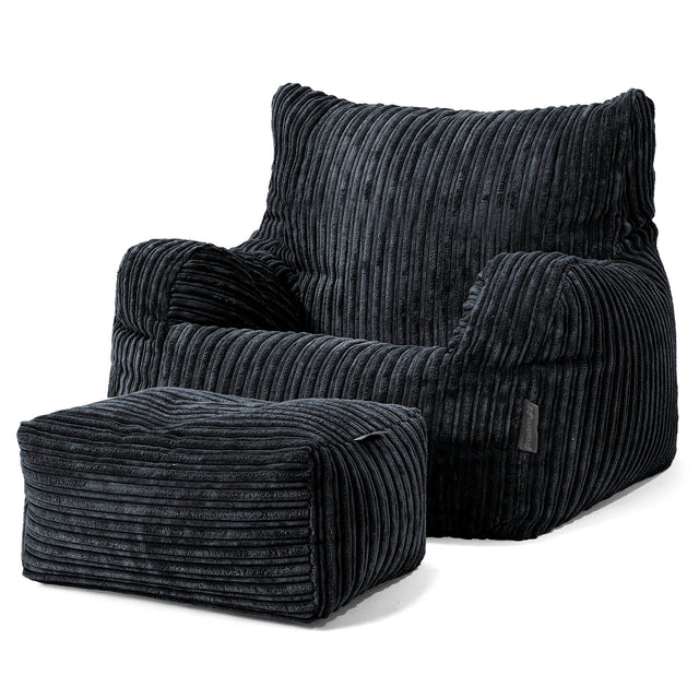 Josephine Zitzak Fauteuil - Corduroy Zwart 02