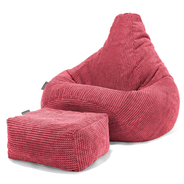 Zitzak Gaming Stoel - Pompom Pastelrood 01