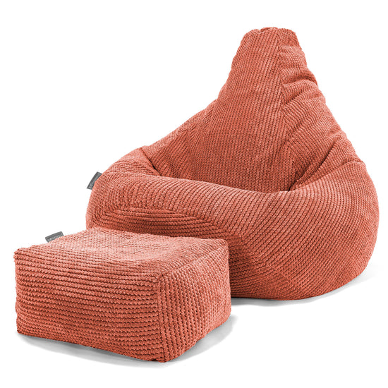 Zitzak Gaming Stoel - Pompom Pompoenoranje 01