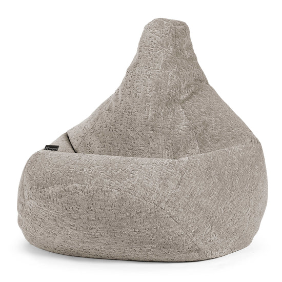 Zitzak Gaming Stoel - Luxe Chenille Grijs 02