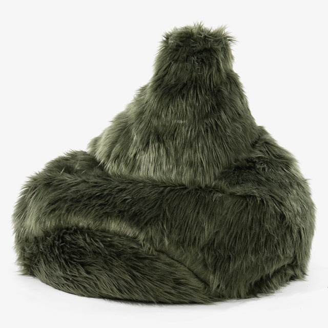 Zitzak Gaming Stoel - Mongoolse Imitatiebont Saliegroen 01