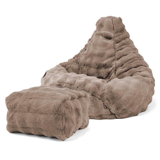 Zitzak Gaming Stoel - Namaakbont Bubble Mink 01