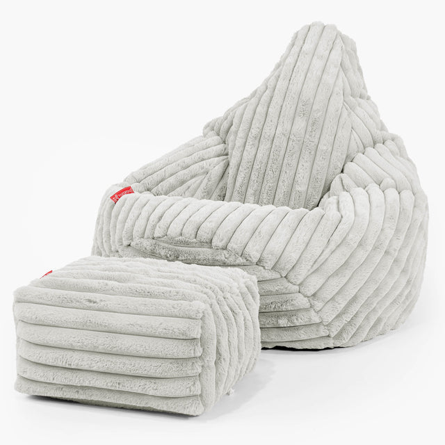 Zitzak Gaming Stoel - Ultra Pluche Corduroy Saliegroen 01