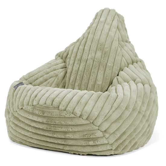 Zitzak Gaming Stoel - Ultra Pluche Corduroy Saliegroen 02