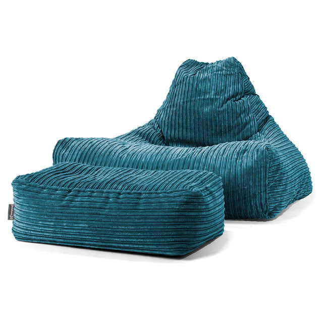 Zitzak Stoel - Corduroy Teal 02