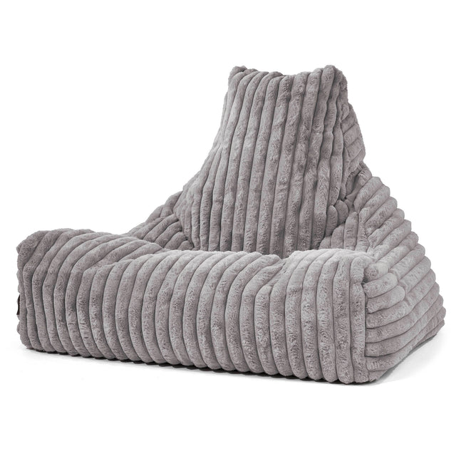 Zitzak Stoel - Ultra Pluche Corduroy Grijs 01