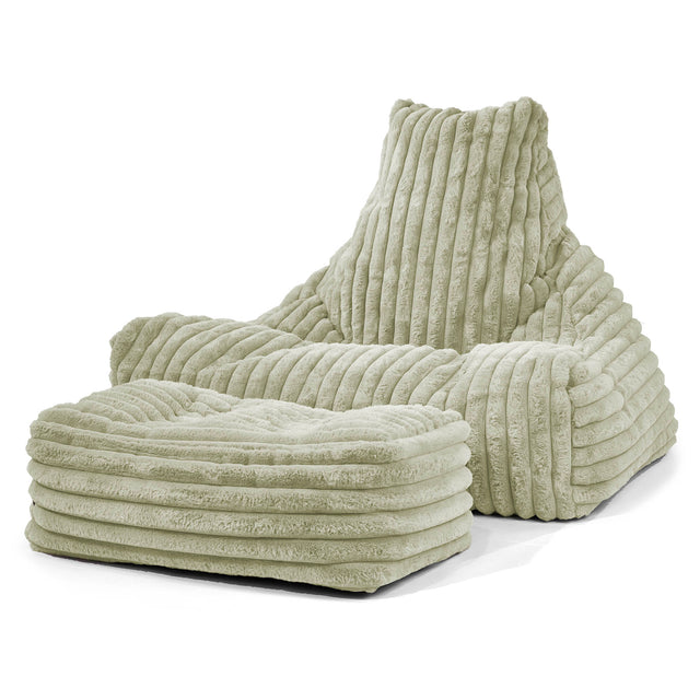 Zitzak Stoel - Ultra Pluche Corduroy Saliegroen 02