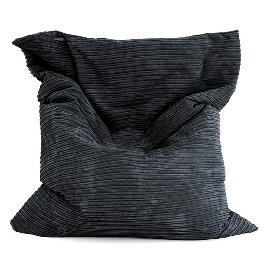 Zitzak Vloerkussen XL - Corduroy Zwart 02