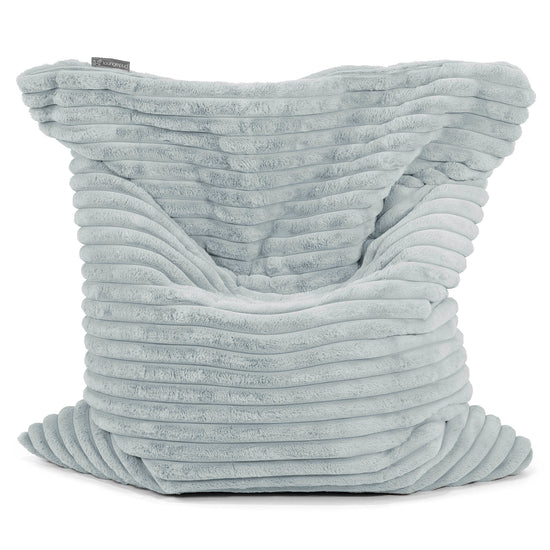 Zitzak Vloerkussen XL - Ultra Pluche Corduroy Eendenei Blauw 01