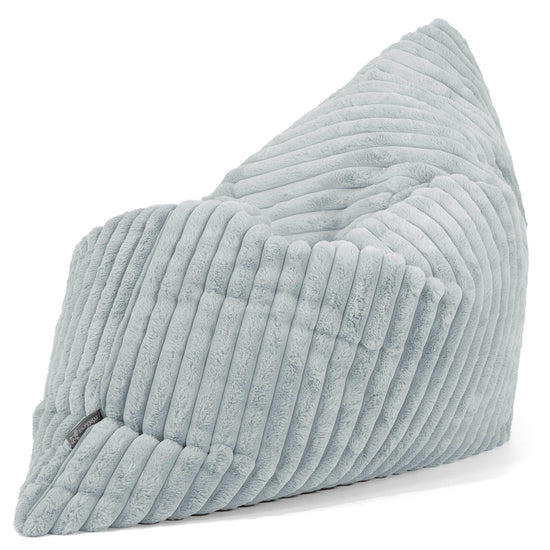Zitzak Vloerkussen XL - Ultra Pluche Corduroy Eendenei Blauw 02