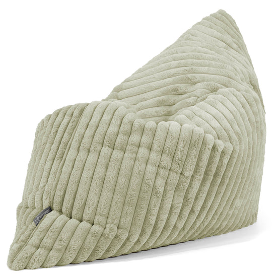 Zitzak Vloerkussen XL - Ultra Pluche Corduroy Saliegroen 02
