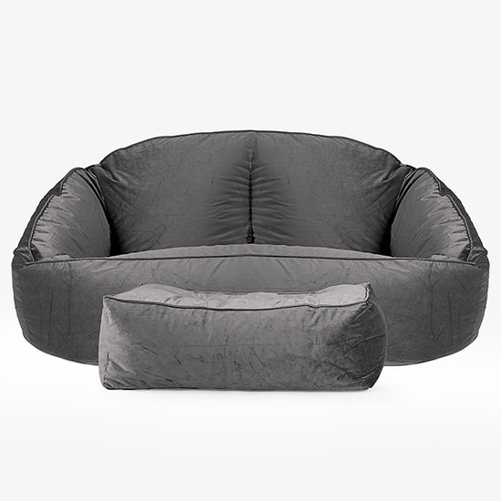 Zitzakbank Bubble - Fluweel Graphite Grijs 02