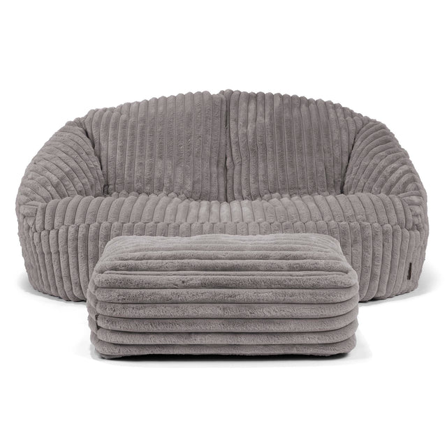 Zitzakbank Bubble - Ultra Pluche Corduroy Grijs 02