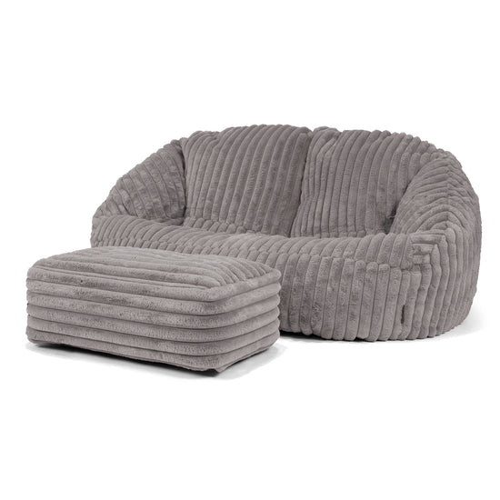 Zitzakbank Bubble - Ultra Pluche Corduroy Grijs 03