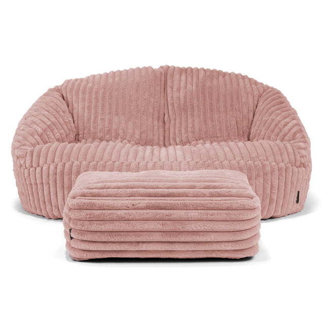 Zitzakbank Bubble - Ultra Pluche Corduroy Stoffig Roze 02