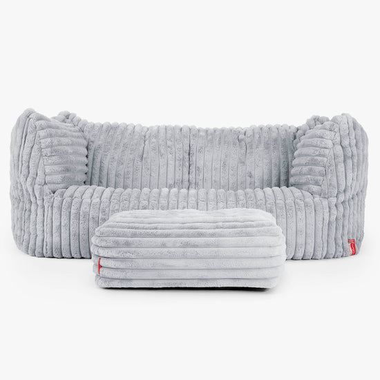 Zitzakbank Ruben - Ultra Pluche Corduroy Eendenei Blauw 02