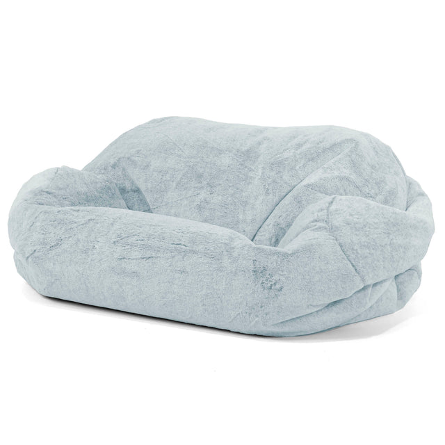 Zitzakbank Sabine - Nepkonijnenbont Stoffig Blauw 01