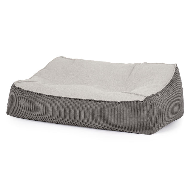 Zitzakbank Sloucher - Boucle & Corduroy Graphite Grijs 01
