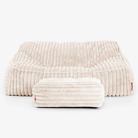 Zitzakbank Sloucher - Ultra Pluche Corduroy Crème 03