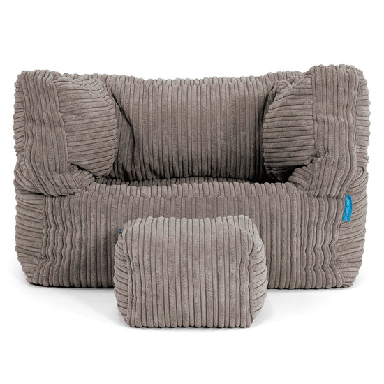 Kinder Zitzakfauteuil Albert 1-5 jaar oud - Corduroy Graphite Grijs 03