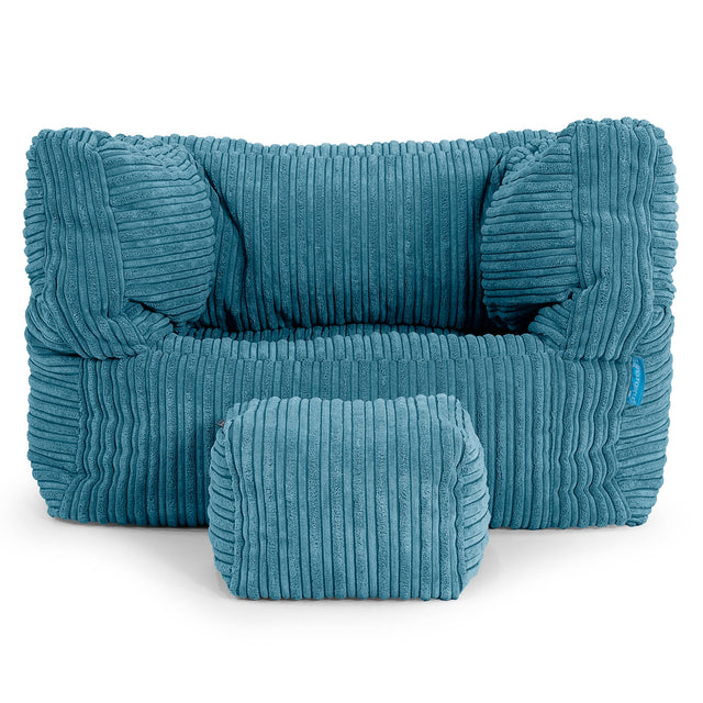 Kinder Zitzakfauteuil Albert 1-5 jaar oud - Corduroy Petrol 03
