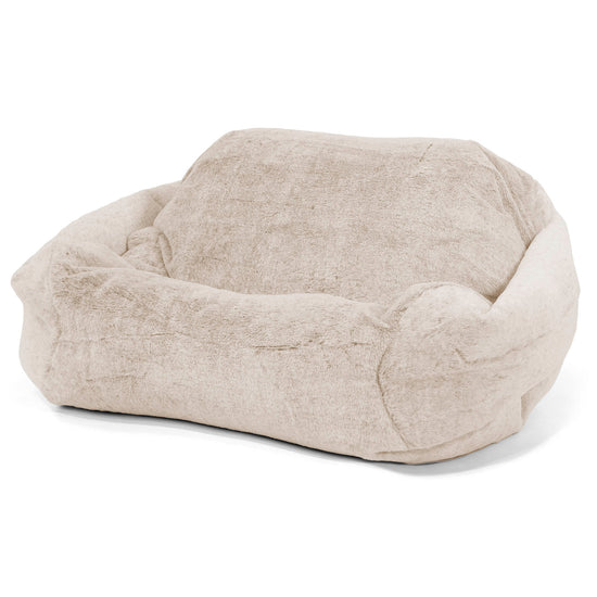 Zitzakfauteuil Sabine - Nepkonijnenbont Goudbruin 01