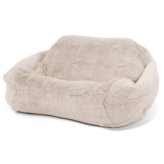 Zitzakfauteuil Sabine - Nepkonijnenbont Goudbruin 01