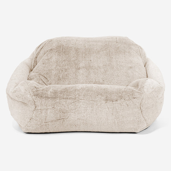 Zitzakfauteuil Sabine - Nepkonijnenbont Wit 02