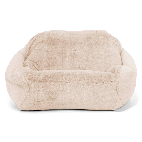Zitzakfauteuil Sabine - Nepkonijnenbont Wit 02