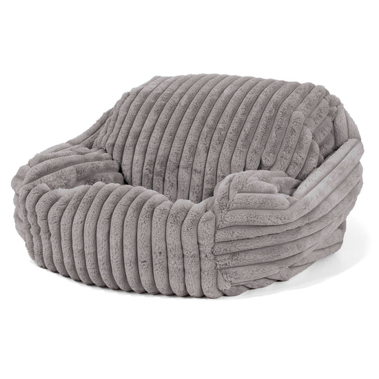 Zitzakfauteuil Sabine - Ultra Pluche Corduroy Grijs 01