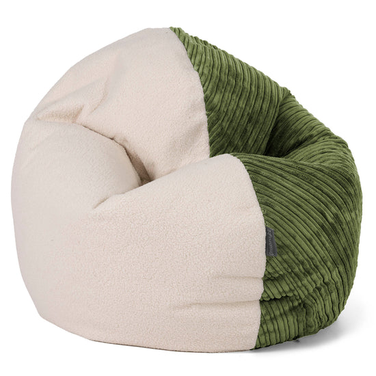 Zitzakstoel Flexforma Junior voor Kinderen 2-14 jaar oud - Boucle & Corduroy Bosgroen 01