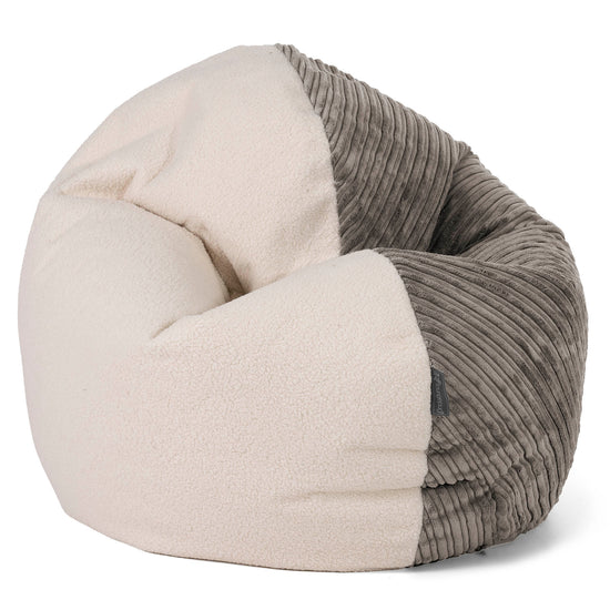 Zitzakstoel Flexforma Junior voor Kinderen 2-14 jaar oud - Boucle & Corduroy Graphite Grijs 01