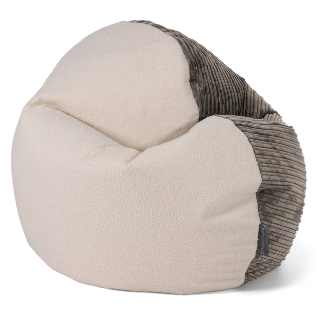 Zitzakstoel Flexforma voor Volwassenen - Boucle & Corduroy Graphite Grijs 01