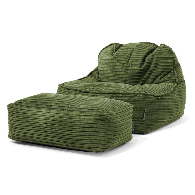 Zitzakstoel Sloucher 2.0 - Corduroy Bosgroen 02