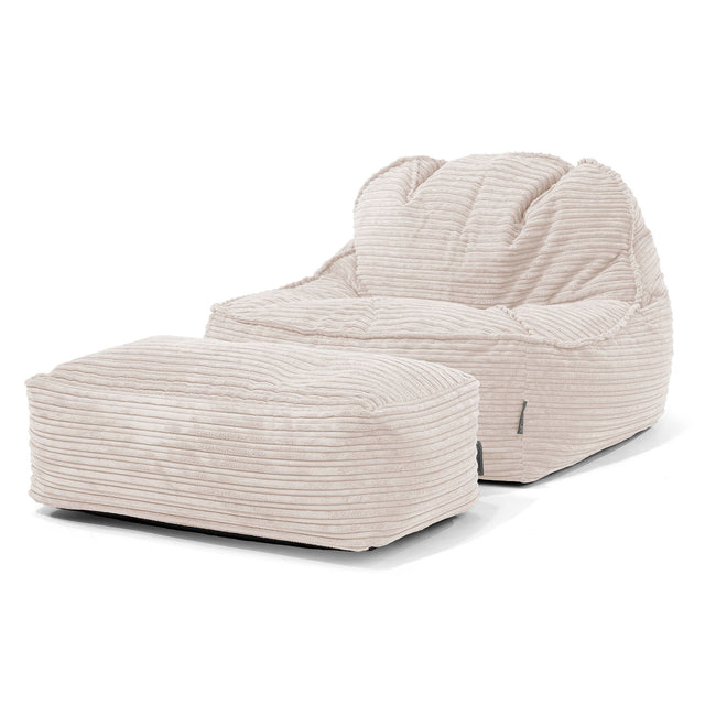 Zitzakstoel Sloucher 2.0 - Corduroy Ivoor 02