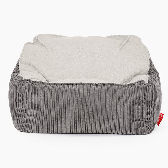 Zitzakstoel Sloucher - Boucle & Corduroy Graphite Grijs 02