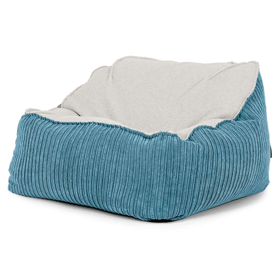Zitzakstoel Sloucher - Boucle & Corduroy Petrol 01