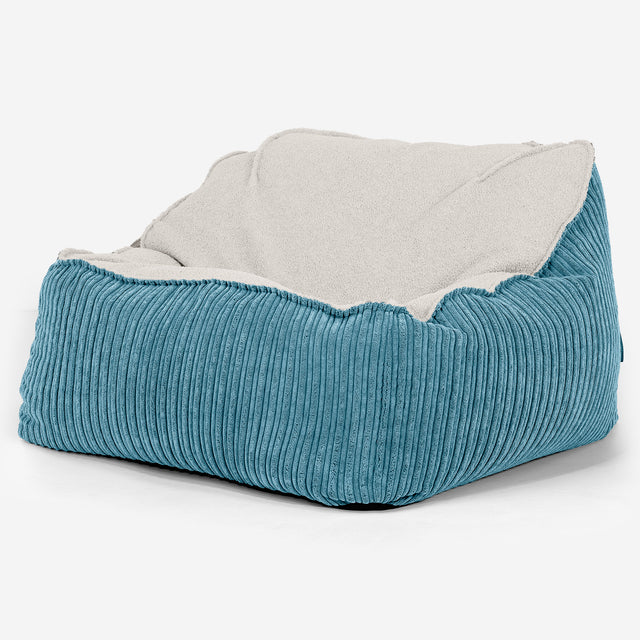 Zitzakstoel Sloucher - Boucle & Corduroy Petrol 01