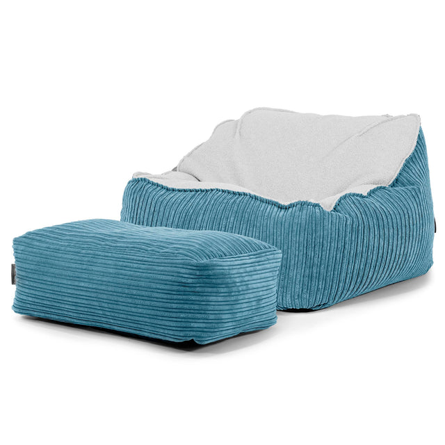Zitzakstoel Sloucher - Boucle & Corduroy Petrol 03