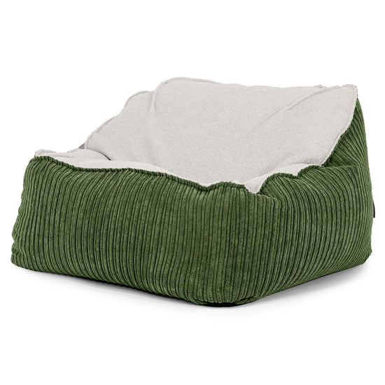 Zitzakstoel Sloucher - Boucle & Corduroy Bosgroen 01