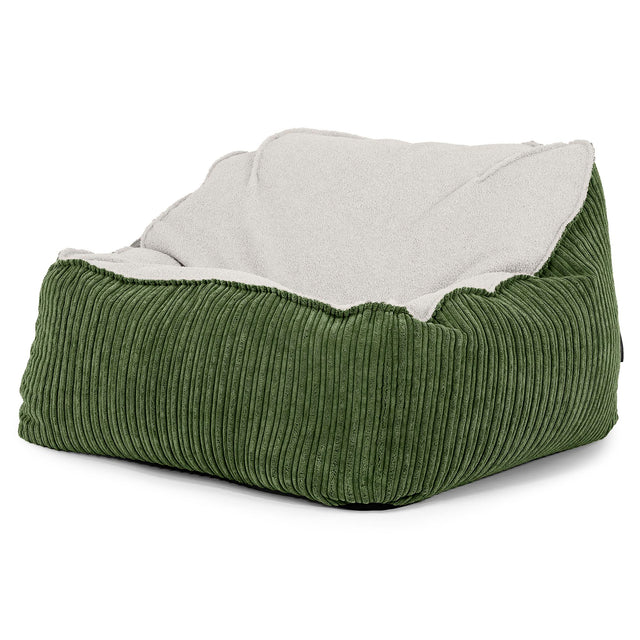 Zitzakstoel Sloucher - Boucle & Corduroy Bosgroen 01