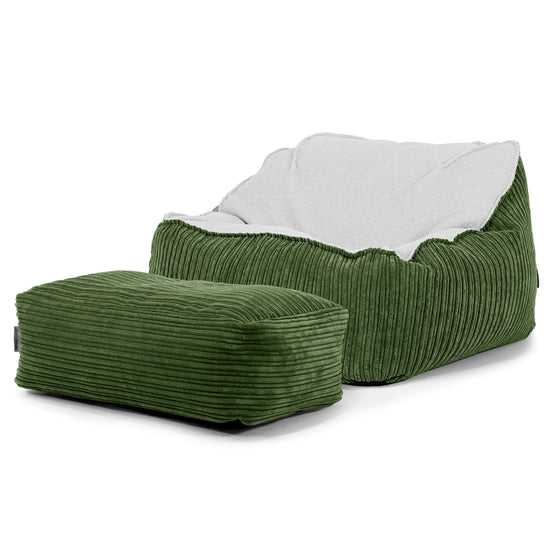 Zitzakstoel Sloucher - Boucle & Corduroy Bosgroen 03