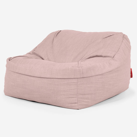 Zitzakstoel Sloucher - Linnen Look Roos 01